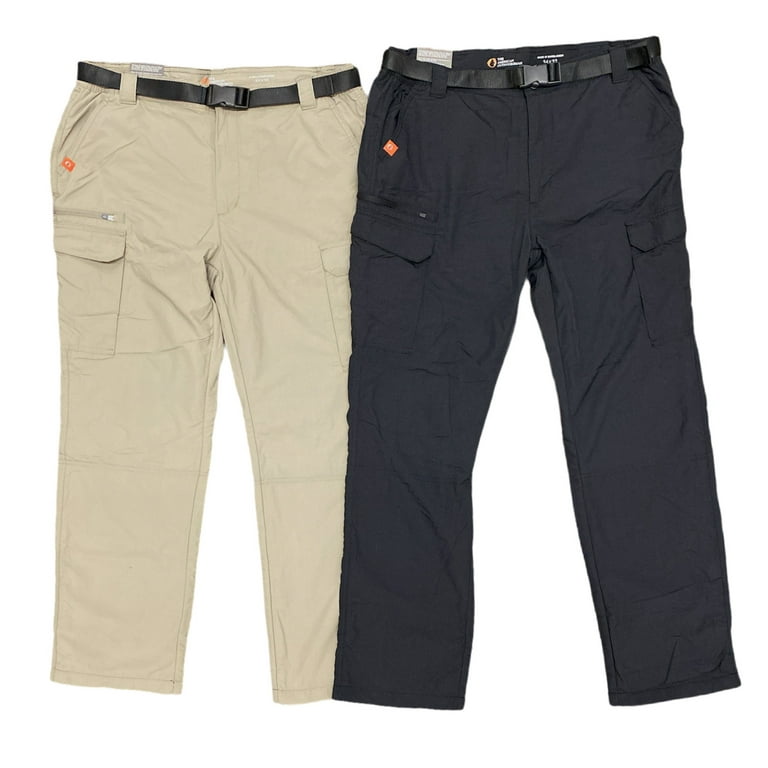 The American Outdoorsman Men's Durable Ripstop Fleeced Lined Pants w/ Belt  (Clay, 36x30) 