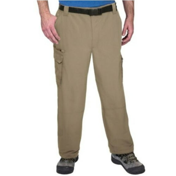 The American Outdoorsman Men's Durable Ripstop Fleeced Lined Pants w/ Belt (Clay, 38x30)