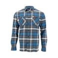 thumbnail image 1 of The American Outdoorsman Men's Long Sleeve Midweight Plaid Flannel Button Down Shirt (Blue/Grey, Large), 1 of 5