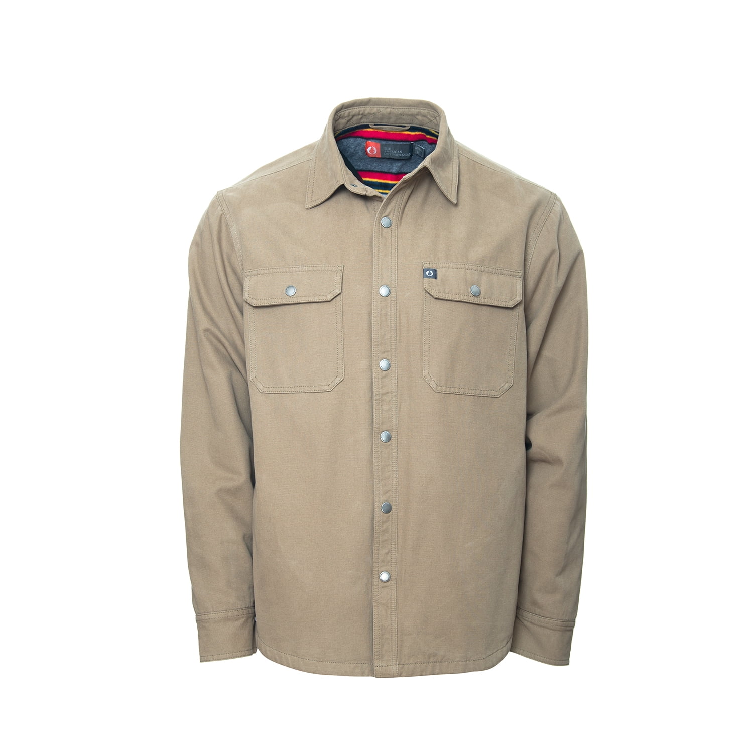 The American Outdoorsman Polar Fleece Lined Canvas Shirt Jacket