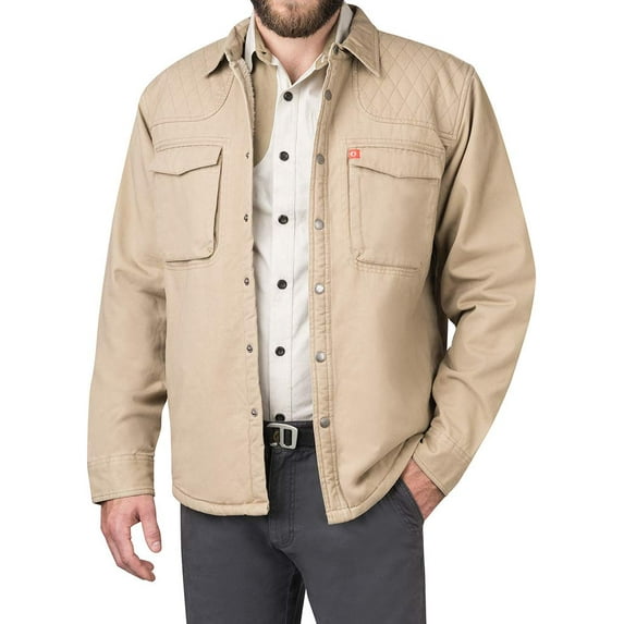 The American Outdoorsman Sherpa Lined Twill Jacket - Men's Winter Jacket (Deer Skin, Large)