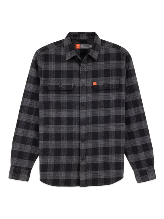 Ultra Heavyweight Flannel Shirt – Soft Brushed Plaid Button-Down with Dual Chest Pockets