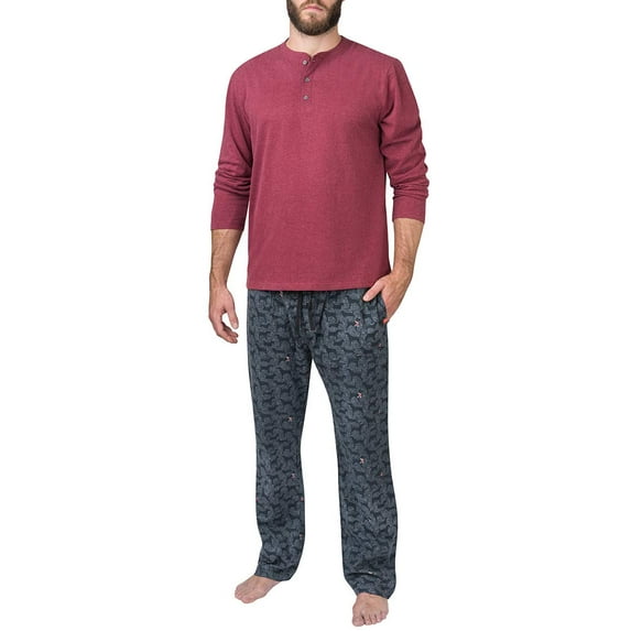 The American Outdoorsman mens Sleep Set (XL, Combo#1 (Indigo Heather& Red Charcoal)) (Combo#3 (Port Heather & Grey), XXL)