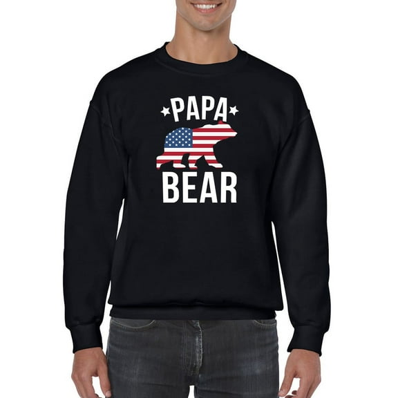 The American Papa Bear Sweatshirt Men -GoatDeals Designs, Male 3X-Large