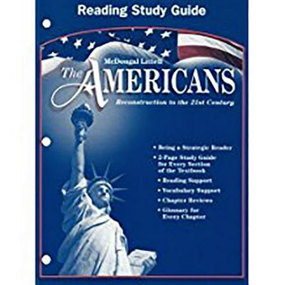 Pre-Owned The Americans: Reading Study Guide Grades 9-12 Reconstruction to the 21st Century (Paperback) 0618176152 9780618176151