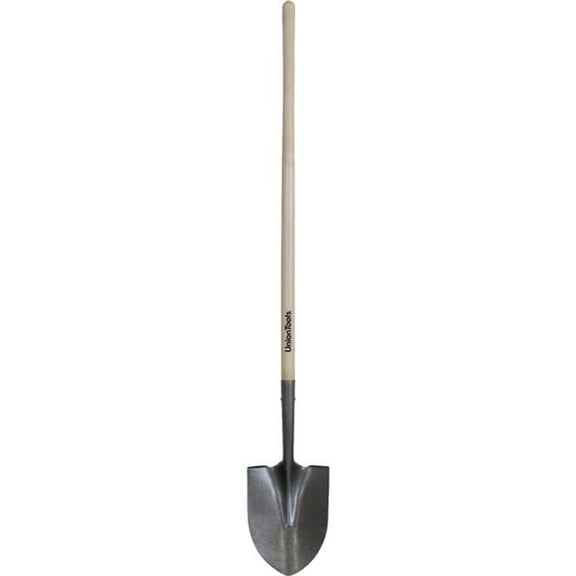 The Ames 40193 Union Long Handle Round Point Shovel, Black