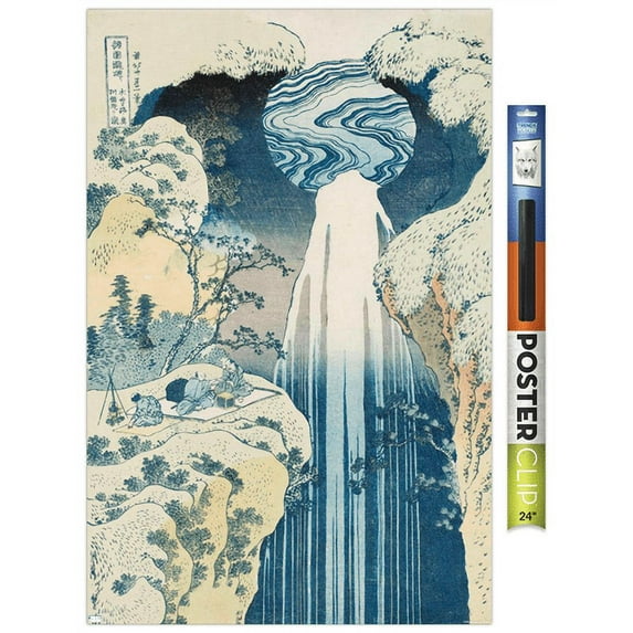 The Amida Waterfall in the Far Reaches of the Kisokaido Road Wall Poster, 22.375" x 34"