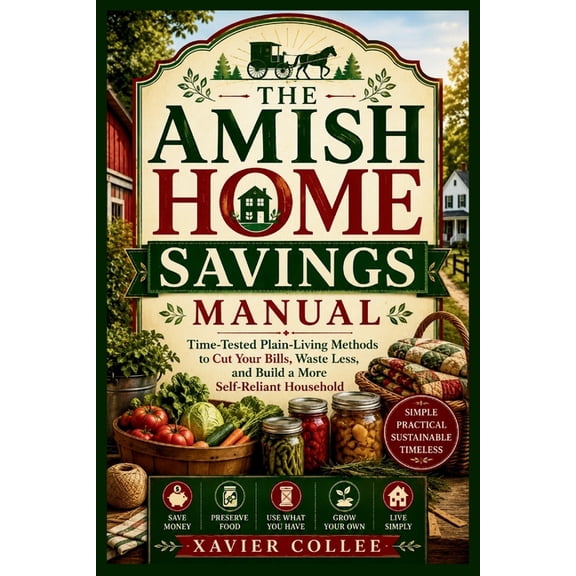 The Amish Home Savings Manual: Time-Tested Plain-Living Methods to Cut Your Bills, Waste Less, and Build a More Self-Rel, (Paperback)