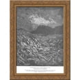thumbnail image 1 of The Ammonite and Moabite Armies Are Destroyed 24x18 Gold Ornate Wood Framed Canvas Art by Gustave Dore, 1 of 2