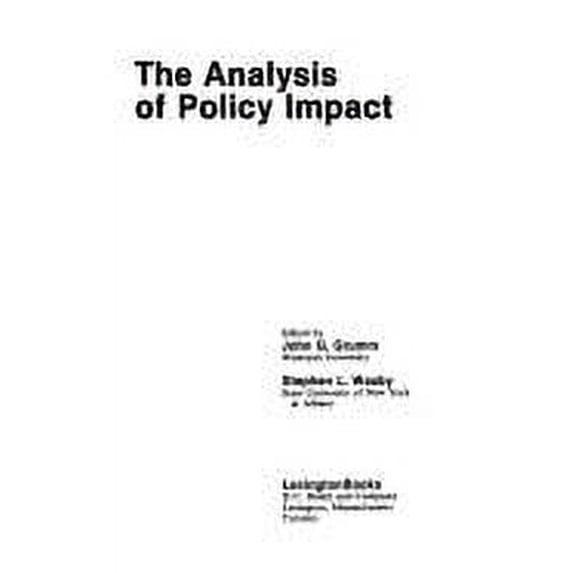 Pre-Owned The Analysis of Policy Impact 9780669039511
