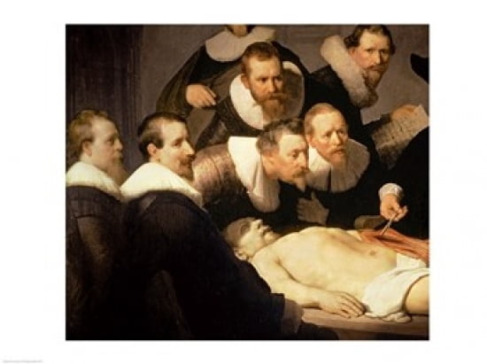 The Anatomy Lesson of Dr Nicolaes Tulp 1632 Canvas Art - Rembrandt van Rijn (36 x 24)