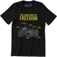 thumbnail image 1 of The Anatomy Of Freedom - Motorcycle Version Biker Lover Men's T-Shirt, 1 of 4