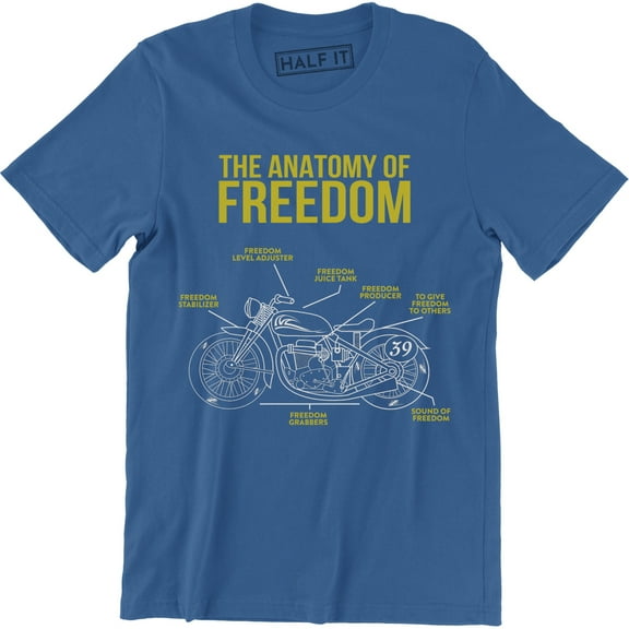 The Anatomy Of Freedom - Motorcycle Version Biker Lover Men's T-Shirt