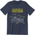 thumbnail image 1 of The Anatomy Of Freedom - Motorcycle Version Biker Lover Men's T-Shirt, 1 of 4