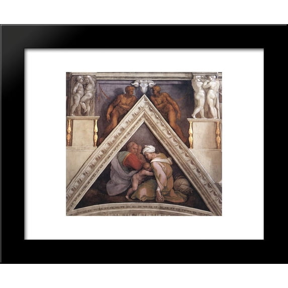 The Ancestors of Christ: Ozias 20x24 Framed Art Print by Michelangelo