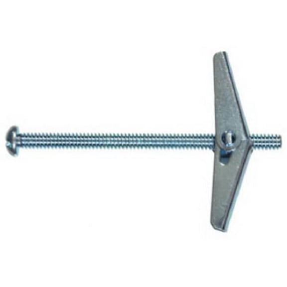 Sold In Store By The Unit Toggle Bolt Wall Anchor - Steel, Zinc, Screw-In - 50 Pack, 1/8 In