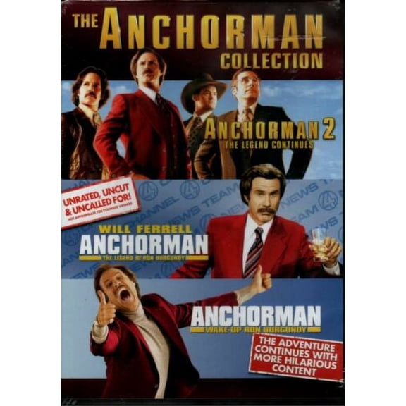The Anchorman Collection 2 Movies, Ron Burgundy, Will Ferrell, DVD (2018)