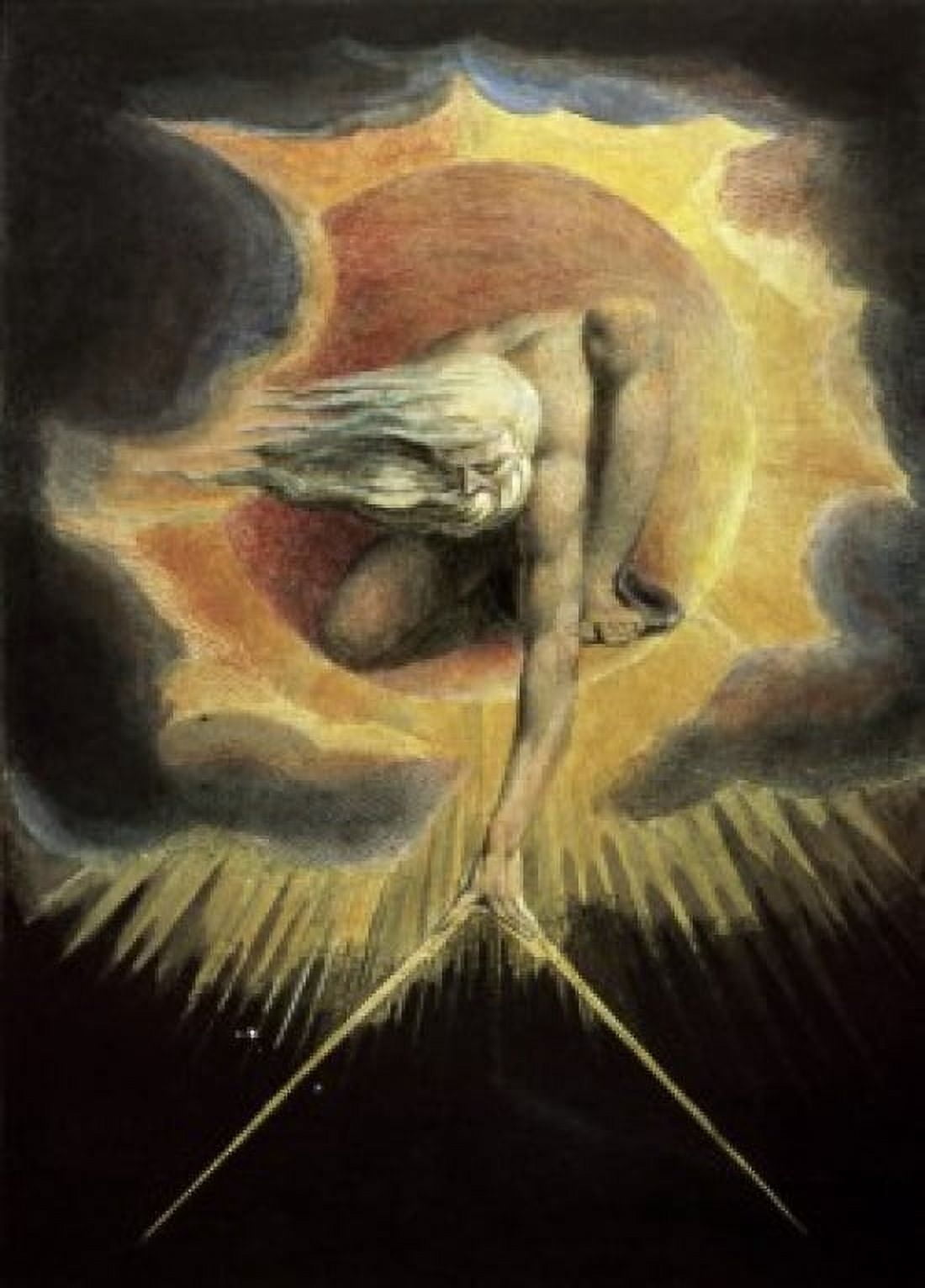 The Ancient of Days 19th C William Blake (1757-1827British) British Museum London Canvas Art - William Blake (18 x 24)