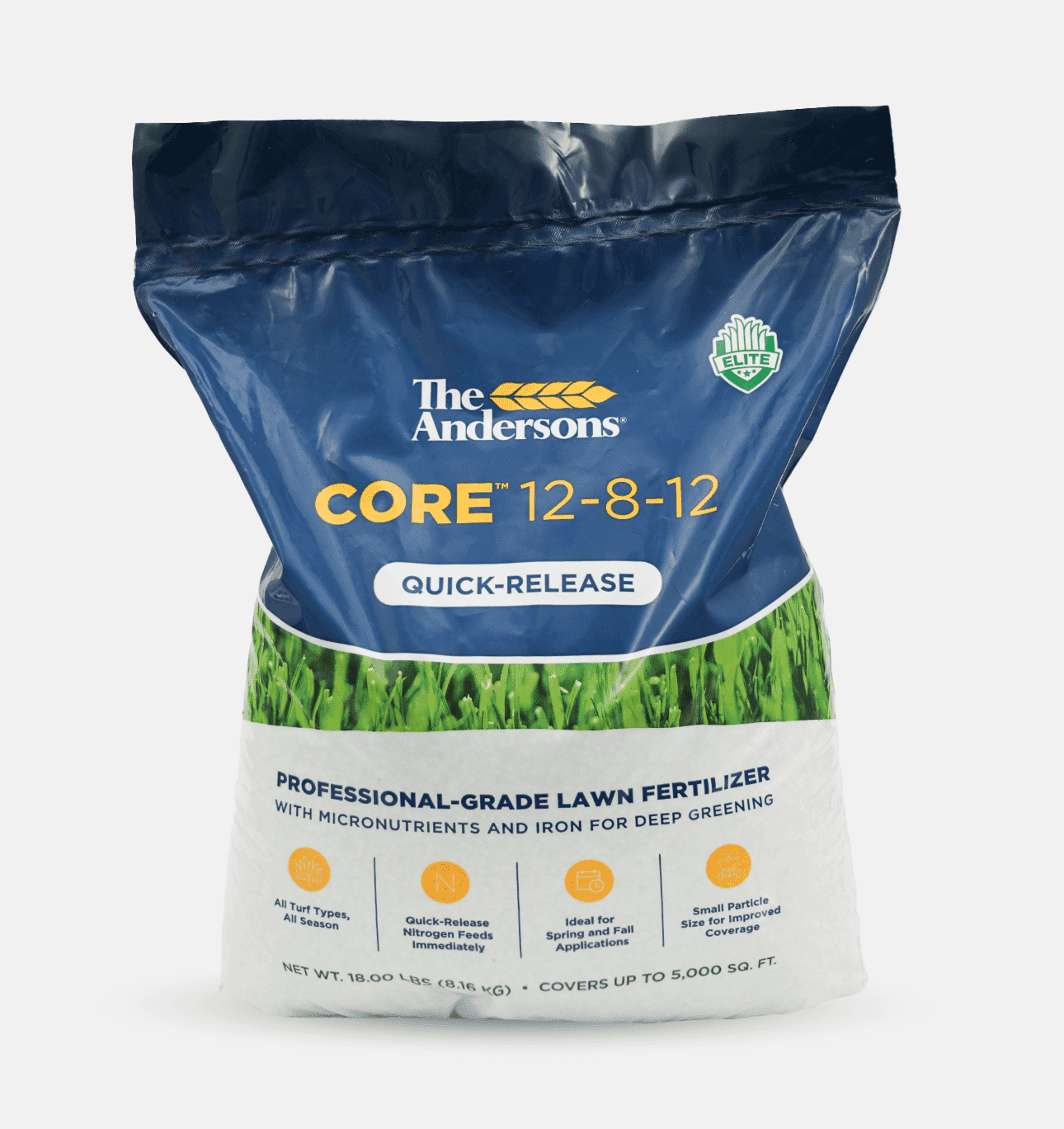 The Andersons Core 12-8-12 Professional-Grade Quick-Release Lawn Fertilizer - 45 lbs. Covers up to 12,500 sqft.