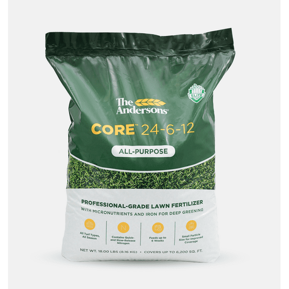 The Andersons Core 24-6-12 Professional-Grade All-Purpose Lawn Fertilizer - 18 lbs. Covers up to 6,200 sq. ft.