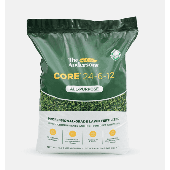 The Andersons Core 24-6-12 Professional-Grade All-Purpose Lawn Fertilizer - 45 lbs. Covers up to15,500 sqft.