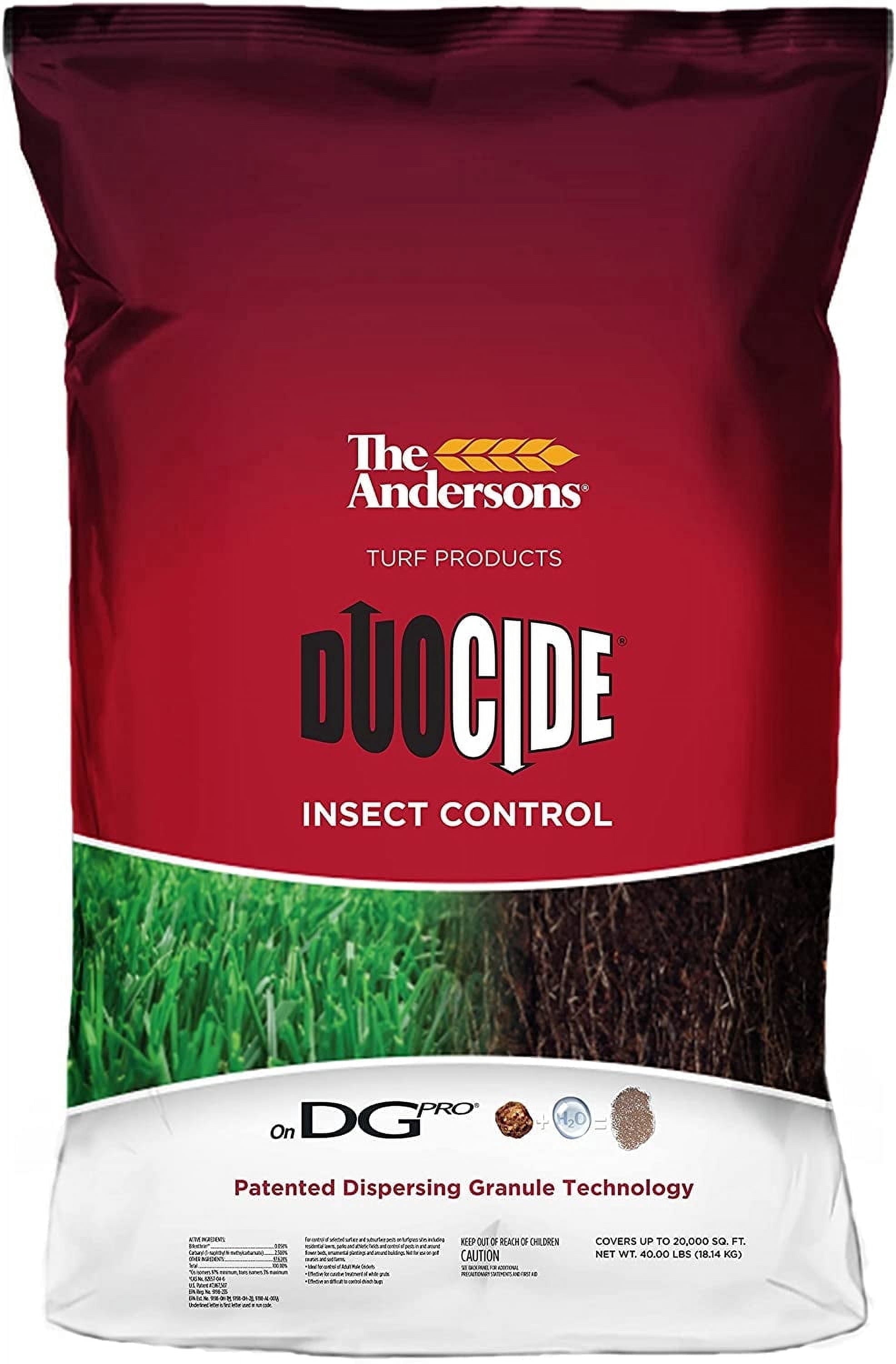 The Andersons DuoCide Dispersible Granule Technology Insect Control, 40 lb covers 20,000 sqft.