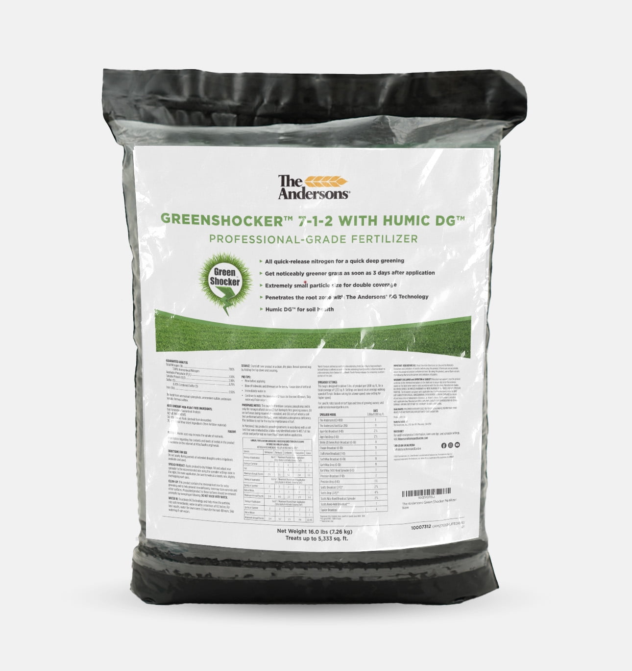 The Andersons Lawn Fertilizer with Iron, Green Shocker 7-1-2