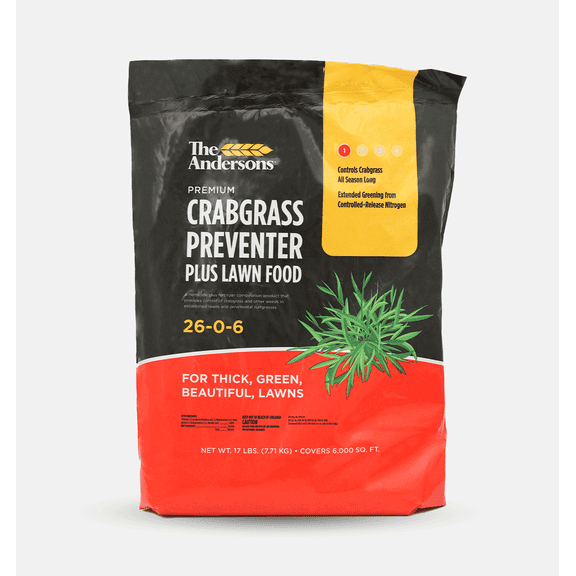 The Andersons Premium Crabgrass Preventer Plus Fertilizer 26-0-6 6,000 sq ft