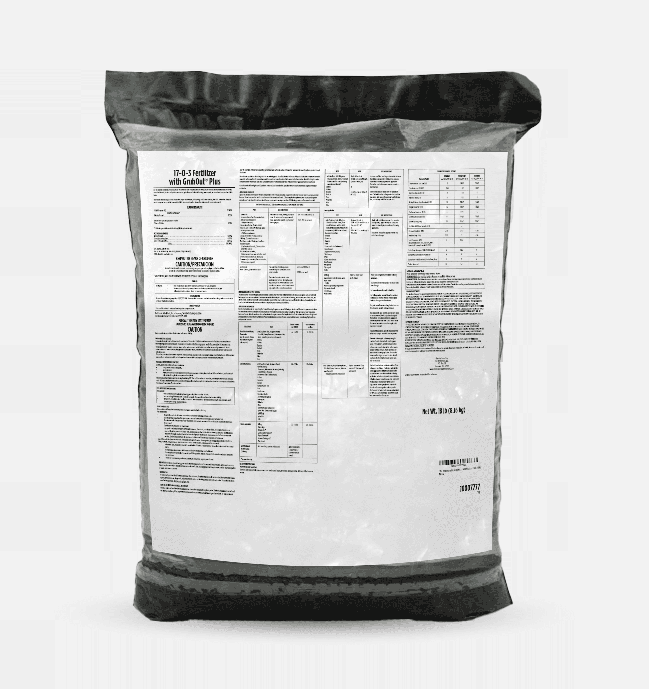 The Andersons Professional 17-0-3 Fertilizer with Grubout Plus (40lb. Bag - Covers up to 18,100 Sqft.)