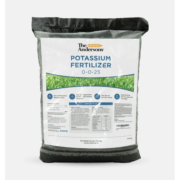 The Andersons Professional Potassium Fertilizer 0-0-25-18 lbs. Covers up to 6,000 sqft.