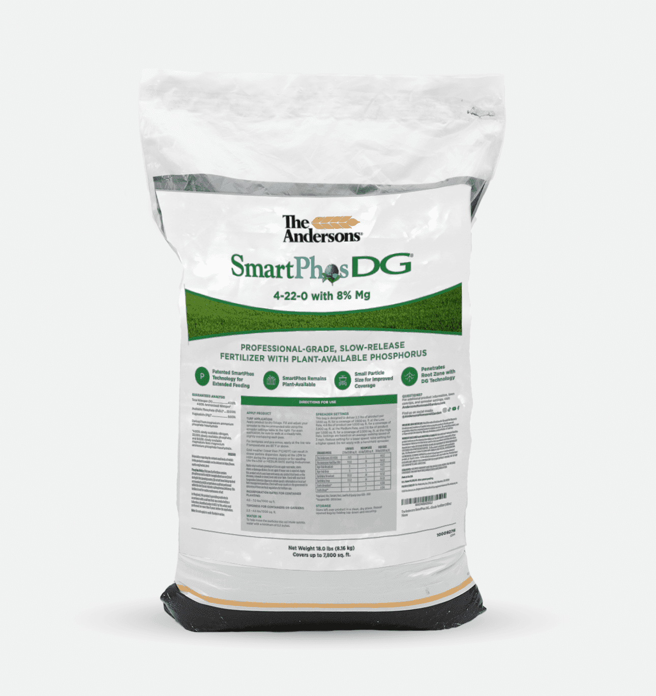 The Andersons SmartPhos DG 4-22-0 Professional-Grade Fertilizer (18lbs.) Covers up to 7,800 Sqft