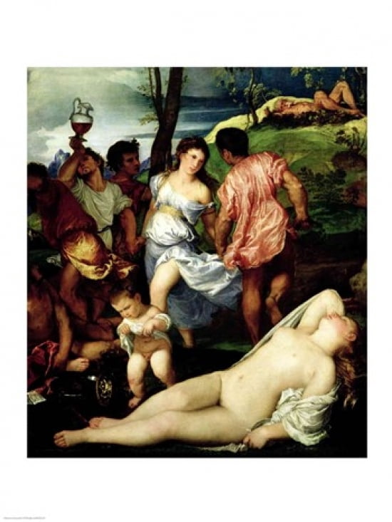 The Andrians Canvas Art - Titian (24 x 36)