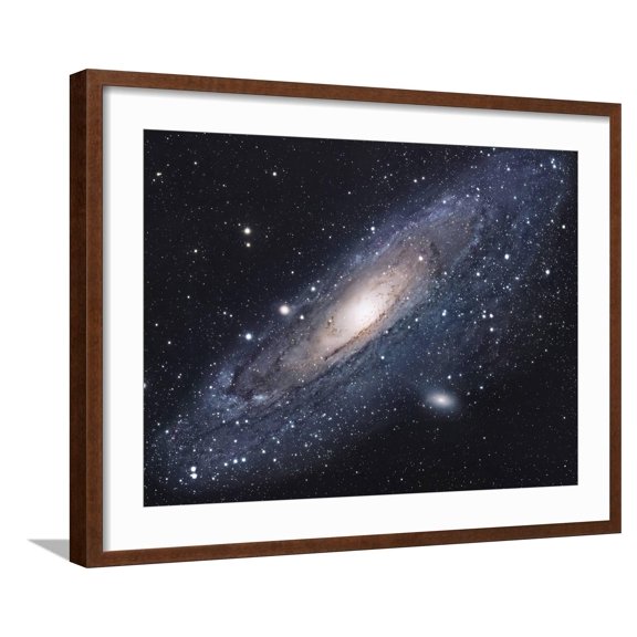 Art.com The Andromeda Galaxy Photographic Print by Stocktrek Images, Brown Frame Wall Art, 29" x 23"