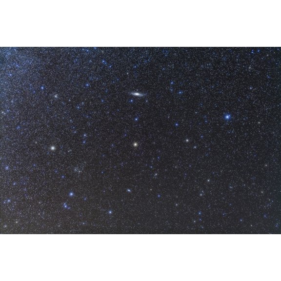 The Andromeda Galaxy and Triangulum Galaxy with star clusters Canvas Art - Alan DyerStocktrek Images (35 x 23)