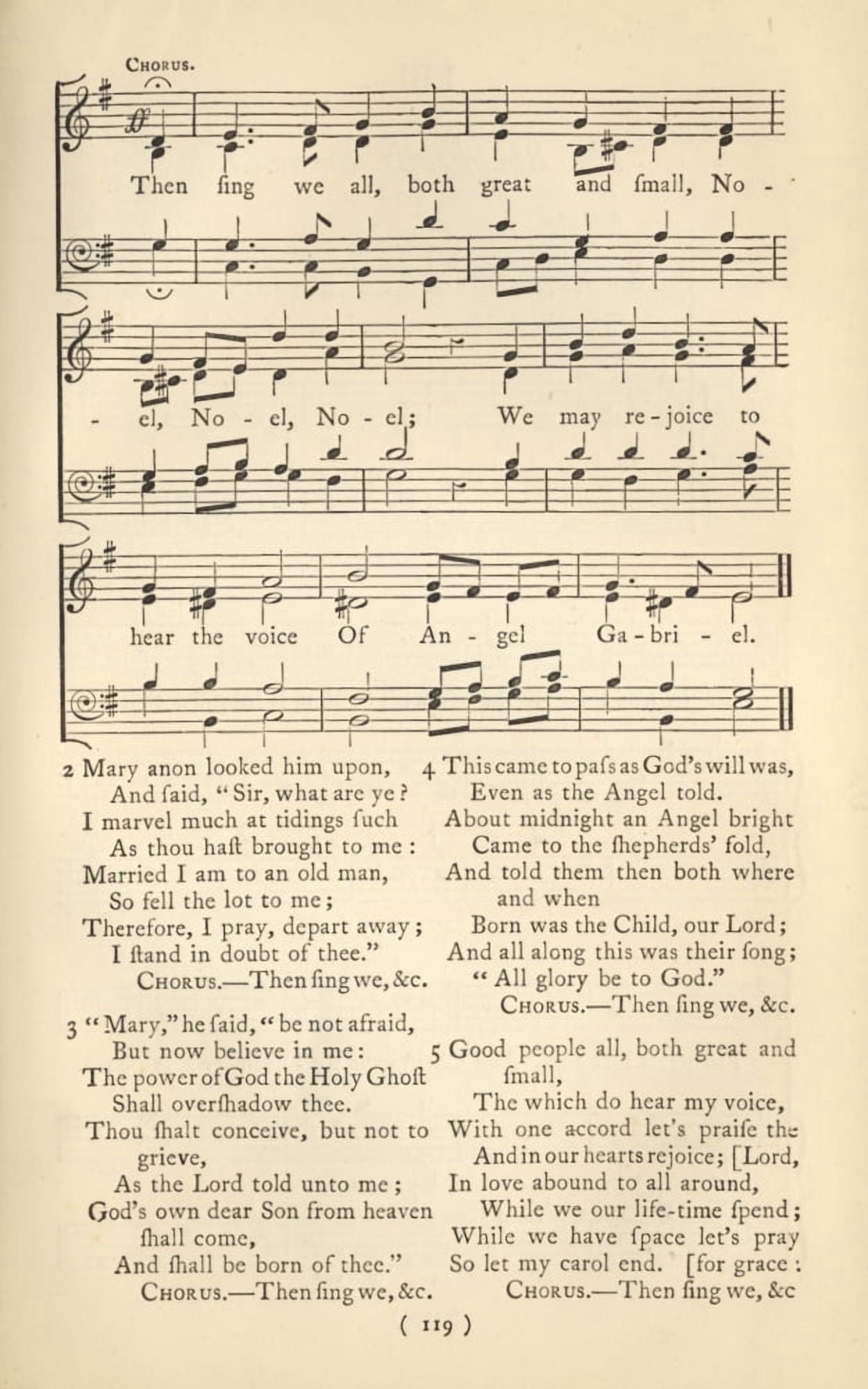 The Angel Gabriel 2 Unknown Christmas Carols New & Old 1880 Canvas Art -  (24 x 36)