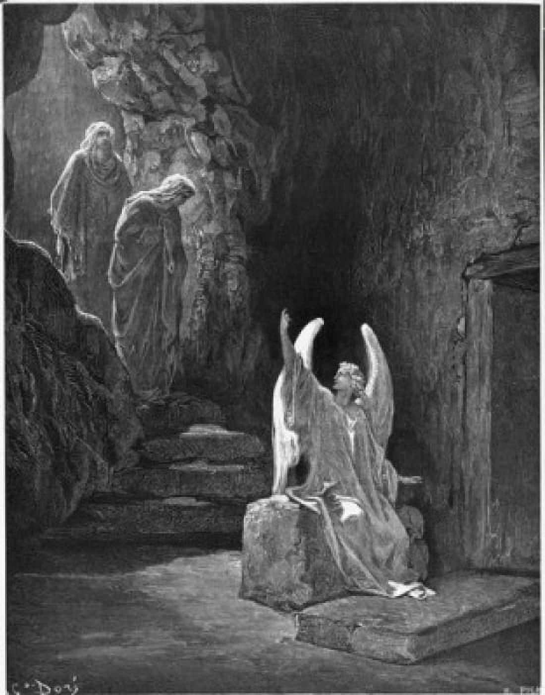 The Angel Seated Upon the Stone Gustave Dore (1832-1883 French) Canvas Art - Gustave Dore (18 x 24)