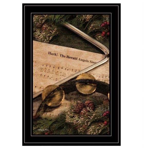 Trendy Decor4U "The Angels Sing" by Robin Lee Vieria Ready to Hang Framed Print, Black Frame