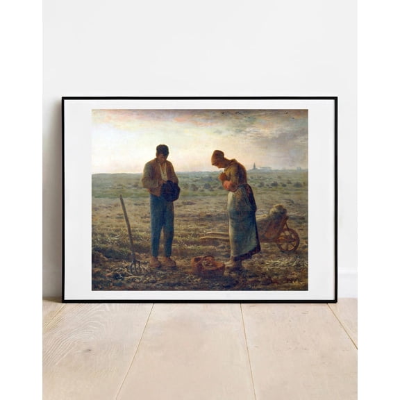 The Angelus By Millet Print, Unframed Paper Poster 16x20in