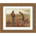 thumbnail image 1 of The Angelus, c.1859 2x Matted 22x20 Gold Ornate Framed Art Print by Jean Francois Millet, 1 of 2