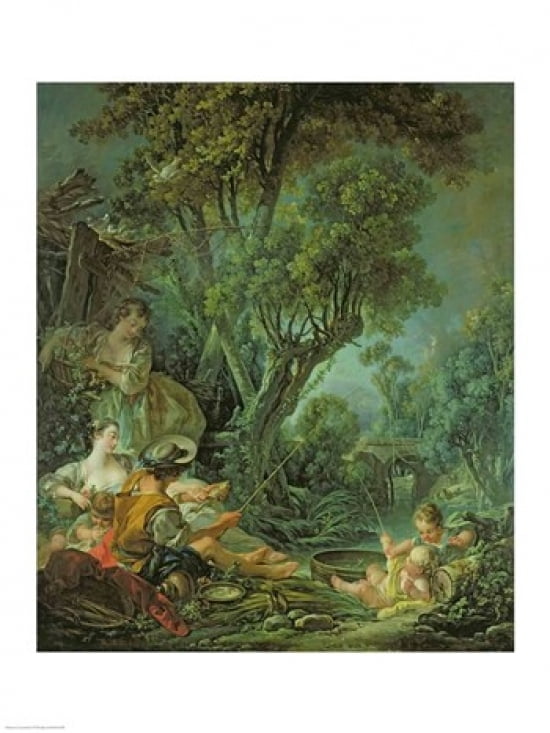 The Angler 1759 Canvas Art - Francois Boucher (24 x 36)