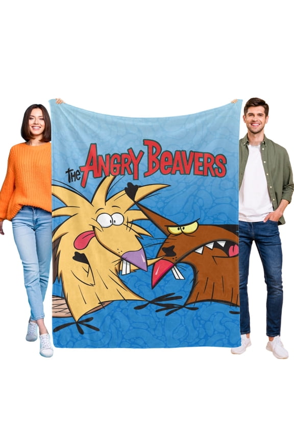 The Angry Beavers Throw Blanket Gifts for Fans Lover Girls Boys Women Present Hoodie Him Bed 50"x60"