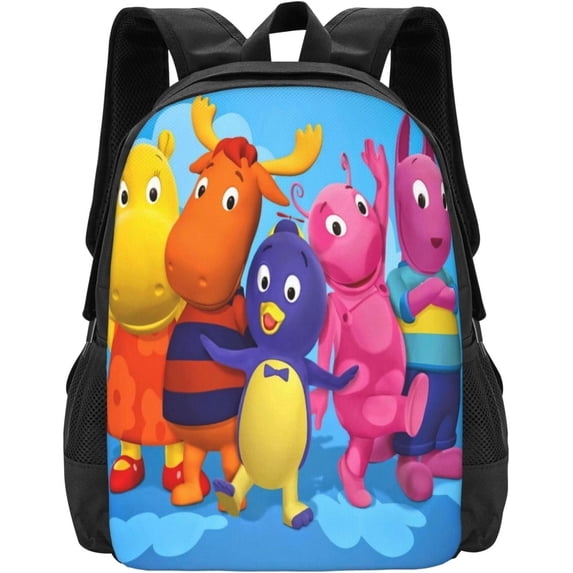 The Anime Backyardigans Backpack Large Capacity Leisure Travel Backpack Book Bag Outgoing Daypack 12.5x5.5x16.5 inch