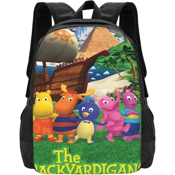 The Anime Backyardigans Backpack Large Capacity Leisure Travel Backpack Book Bag Outgoing Daypack 12.5x5.5x16.5 inch
