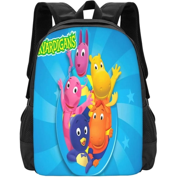 The Anime Backyardigans Backpack Large Capacity Leisure Travel Backpack Book Bag Outgoing Daypack 12.5x5.5x16.5 inch