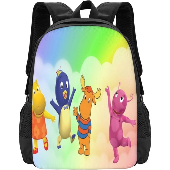 The Anime Backyardigans Backpack Large Capacity Leisure Travel Backpack Book Bag Outgoing Daypack 12.5x5.5x16.5 inch