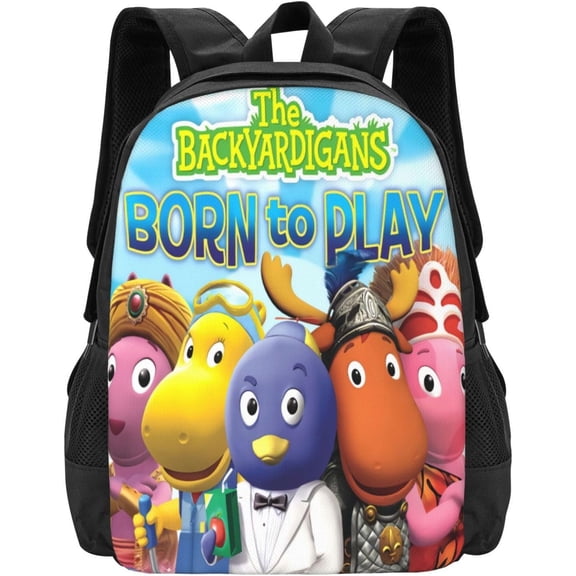 The Anime Backyardigans Backpack Large Capacity Leisure Travel Backpack Book Bag Outgoing Daypack 12.5x5.5x16.5 inch