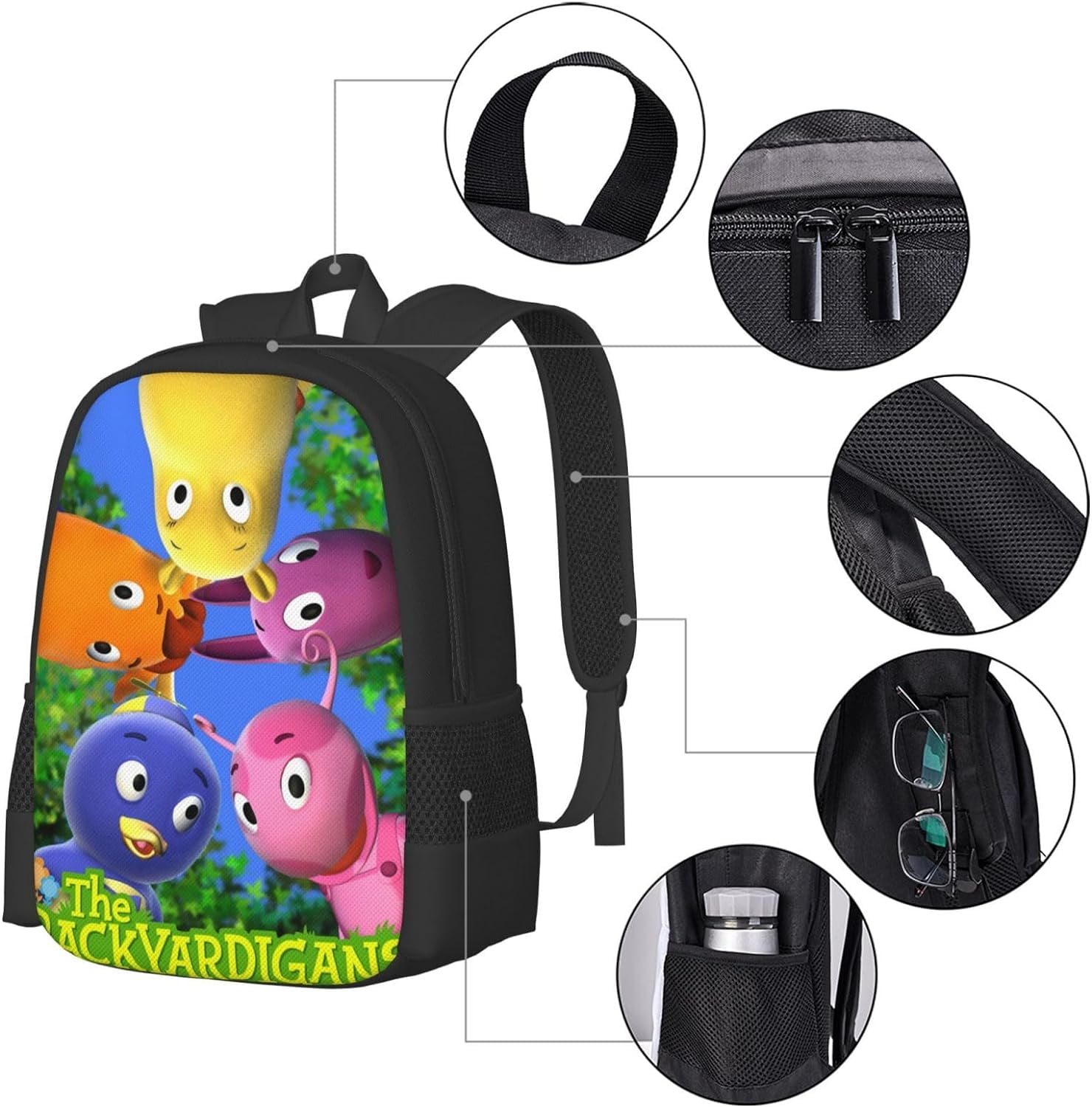 The Anime Backyardigans Backpack Large Capacity Leisure Travel Backpack