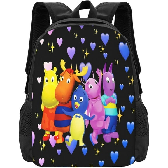The Anime Backyardigans Backpack Large Capacity Leisure Travel Backpack Book Bag Outgoing Daypack 12.5x5.5x16.5 inch