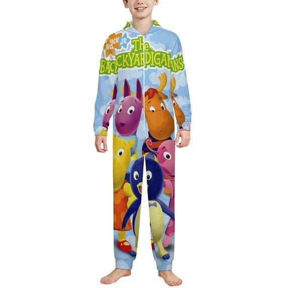 The Anime Backyardigans Pajamas One Piece Hooded Union Suit Onesie PJs Sleepwear