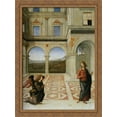 thumbnail image 1 of The Annunciation 28x40 Large Gold Ornate Wood Framed Canvas Art by Pietro Perugino, 1 of 2